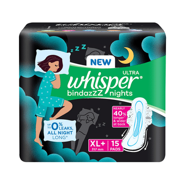 Whisper Bindazzz Nights Pads | Size XL+