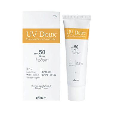 UV Doux Silicone Sunscreen Gel SPF 50 PA+++ | Oil-Free, Matte Finish & Water-Resistant