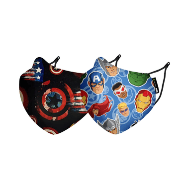 Nirvana Disney Face Covering Mask Medium Cap America Badge & Avengers