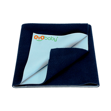 Oyo Baby Bed Protector Dry Sheet Single Bed Dark Blue