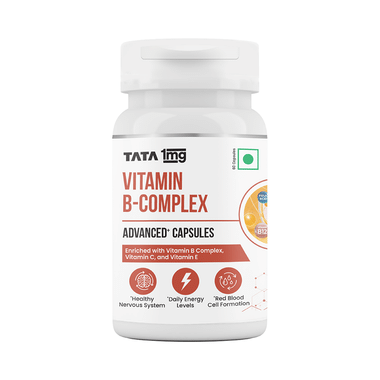 Tata 1mg Vitamin B Complex Capsules | Multivitamin Supplement | Nutrition Booster