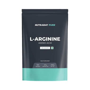 Nutrabay L-Arginine Amino Acid For Endurance & Muscle Pump | Unflavoured