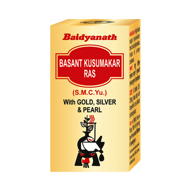 Baidyanath Basant Kusumakar Ras (S.C.M.Yu) Ayurvedic Tablet With Gold, Silver & Pearl | Maintains Blood Glucose Level