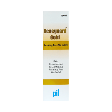 PIL Acneguard Gold Foaming Face Wash Gel - Clears Acne, Pimples & Clogged Pores - 100% Natural Ingredients