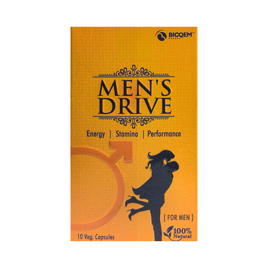 Bioqem Pharma Men's Drive | Veg Capsule For Stamina, Energy & Performance