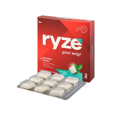 Ryze Nicotine Gums 2mg (9 Each) | Flavour Frosty Mint