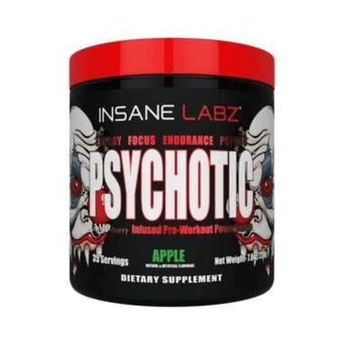 Insane Labz Psychotic Infused Pre-Workout Power House Powder Apple