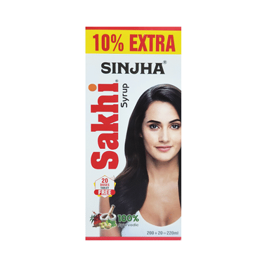 Sinjha 100% Ayurvedic Sakhi Syrup With 20 Dose Tablet Free