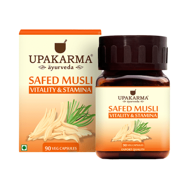 Upakarma Ayurveda Safed Musli Veg Capsule