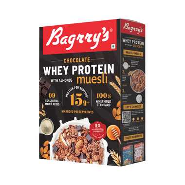 Bagrry's Protein Muesli With Whey Protein, Almonds & Oats Chocolate