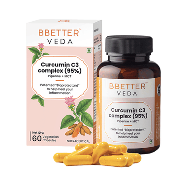 BBetter Veda Curcumin C3 Complex (95%) Vegetarian Capsule
