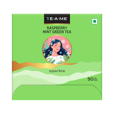 TE-A-ME Sparkle Raspberry Mint Green Tea Bags (50 Each)