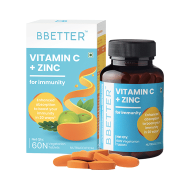 BBetter Vitamin C+Zinc Vegetarian Tablet