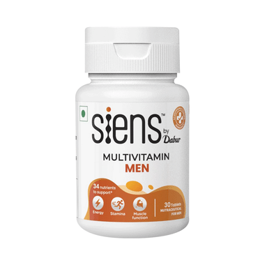 Siens by Dabur Multivitamin Tablet for Men, 34 nutrients to Support Energy & Stamina Tablet