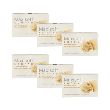 Maxisoft Loofah Exfoliating Bathing Bar (75gm Each)