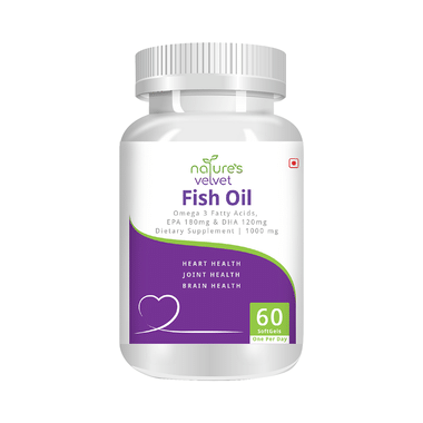 Nature's Velvet Fish Oil Omega 3 1000mg Capsule