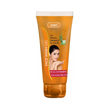 Sunny Herbals Face Wash Gel With Aloevera, Calendula And Tea Tree Oil