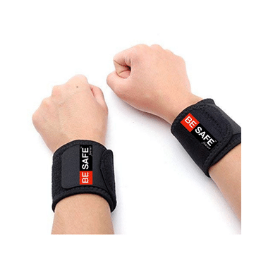 Be Safe Forever Wrist Band/Brace Support Black