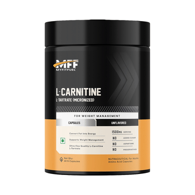 MyFitFuel L-Carnitine L-Tartrate (Micronized) 1500mg Capsule