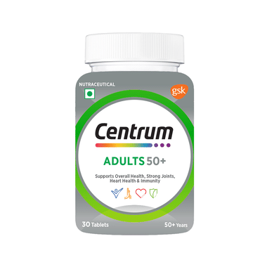 Centrum Adult 50+ | Veg Tablets for Joints, Heart & Immunity | World's No.1 Multivitamin