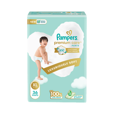 Pampers Premium Care Pants With Aloe Vera & Cotton-Like Softness | Size XL