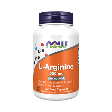 Now Foods L-Arginine 500mg With Amino Acid | For Urea Metabolism & Excretion | Capsule