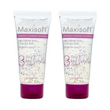 Maxisoft 3 Way Anti-Bacterial Action Advance Cleansing Face Wash (100ml Each)