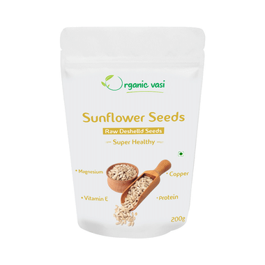 Organic Vasi Raw Deshelld Sunflower Seeds