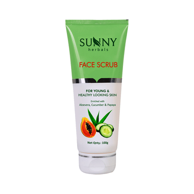 Sunny Herbals Face Scrub With Aloevera, Cucumber & Papaya