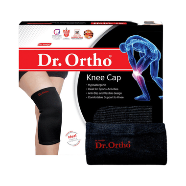 Dr Ortho Knee Cap Large Black