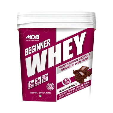 MDB Master Dream Bodies Beginner Protein 16g Whey Isolate Rich Chocolate
