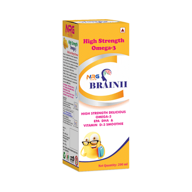 NRG Life Brainii High Strength Omega 3 Syrup (200ml Each) Mango