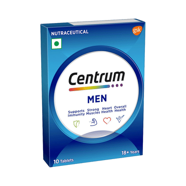 Centrum Men Vegetarian Tablets For Muscles, Heart, & Immunity | World's No.1 Multivitamin | Nutrition Formula