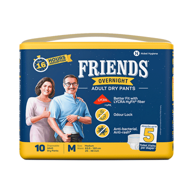 Friends Overnight Adult Diaper Pants Style (10 Each) | Medium