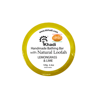 Khadi India Lemongrass & Lime Natural Loofah Handmade Bathing Bar