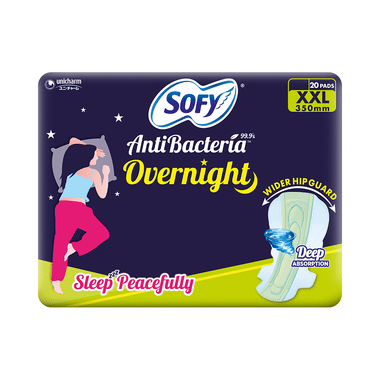 Sofy AntiBacteria 99.9% Sanitary Pads Overnight XXL