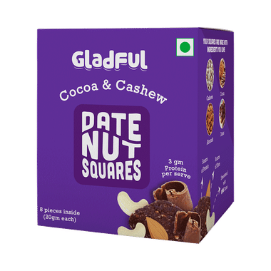 Gladful Cocoa & Cashew Date Nut Squares (20gm Each)