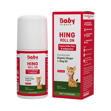 BabyOrgano Hing Tummy Roll On For Babies | Ayurvedic Colic, Gas & Constipation Relief Oil