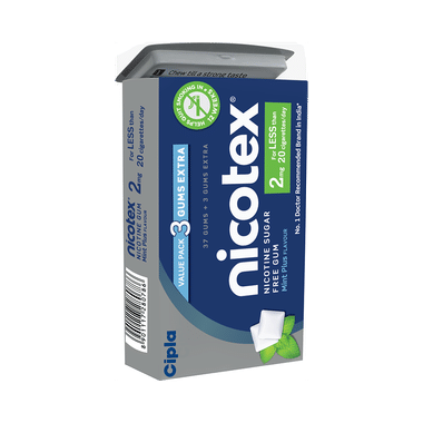 Nicotex Sugar Free Mint Plus Chewing Gums