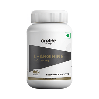 OneLife L-Arginine HCl 1000mg | Nitric Oxide Booster Tablet