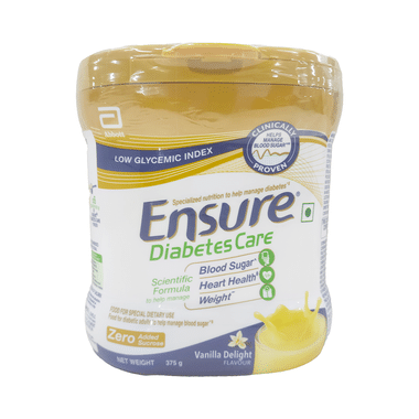 Ensure Diabetes Care Specialized Nutrition Drink Zero Added Sugar Vanilla Delight