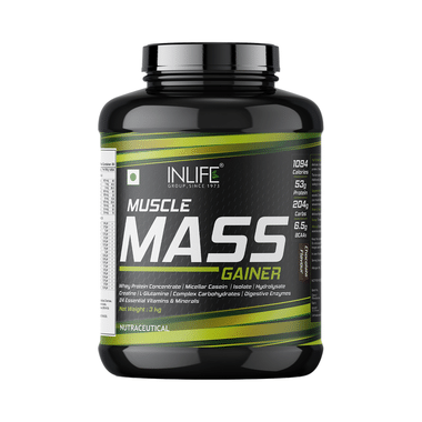 Inlife Muscle Mass Gainer Protein Powder With Whey Protein Chocolate