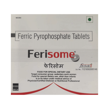 Ferisome Ferric Pyrophosphate Tablet | Mineral Support | Helps Relieve Fatigue Tablet