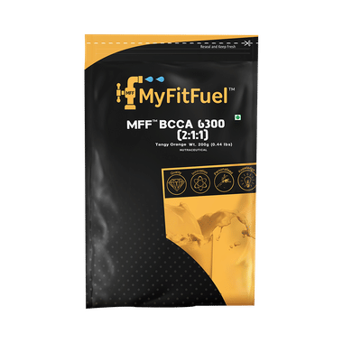 MyFitFuel BCAA 6300 (2:1:1) With Leucine, Iso-Leucine, Valine Powder Tangy Orange