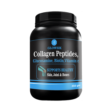 Glowsik Collagen Peptides, Glucosamine, Biotin, Vitamin C Powder