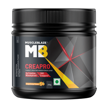 MuscleBlaze Creapro Creatine | With Creapure For Lean Muscles, Energy & Strength | Tangy Orange