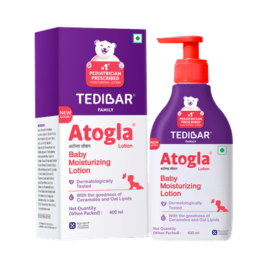 Tedibar Tedibar Atogla Baby Moisturizing Lotion With Ceramides & Oat Lipids | Derma Care | Paraben-Free | Dermatologically Tested