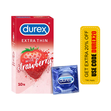 Durex Extra Thin Condom Wild Strawberry