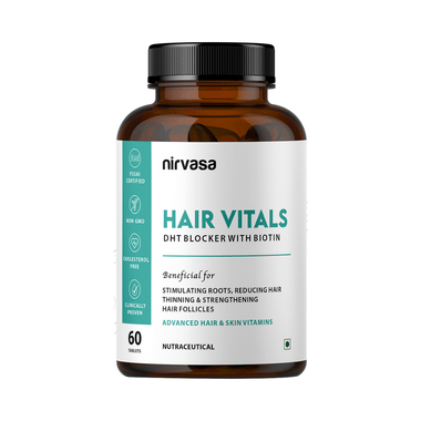 Nirvasa Hair Vitals DHT Blocker With Biotin (60 Tablet Each)