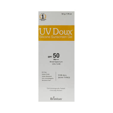 UV Doux Silicone Sunscreen Gel SPF 50 PA+++ | Oil-Free, Matte Finish & Water-Resistant